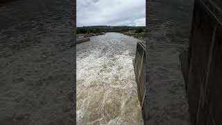 Staustufe der Saar bei Dillingen nach Hochwasser 3 [upl. by Aalst]