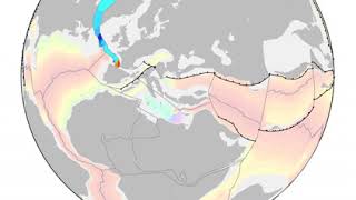 Plate tectonic reconstruction with continental deformation – Mediterranean view [upl. by Natek]