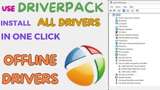 How to Use DriverPack to Install All Drivers in One Click  Install or Update Drivers in Windows 10 [upl. by Merat]