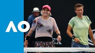 MertensSabalenka v MattekSandsSchuurs match highlights 1R  Australian Open 2019 [upl. by Deuno]