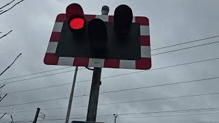 Maxey Level Crossing Cambridgeshire Wednesday 14022024 [upl. by Htebesile98]