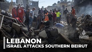 Lebanon Deadly Israeli strike hits close to Beirut’s main hospital [upl. by Brok398]