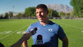 Kelly Poppinga BYU Football  Media Availability  Baylor  September 24 2024 [upl. by Ettenahs]