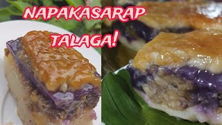 BIBINGKOY UBE DE MONGGO Kakanin recipeGLUTINOUS RICE FLOUR RECIPE [upl. by Westbrooke35]