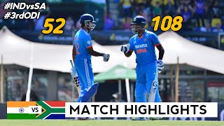 India vs South Africa 3rd ODI Cricket Match Full Highlights Cricket Live Highlights 21122023 [upl. by Meikah]