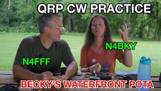 Beckys QRP CW POTA Activation  CW Practice at Wheeler Boat Ramp  QCX Mini [upl. by Arand]