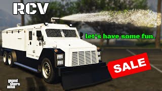 RCV Review amp Best Customization  GTA Online  SALE  Armored Riot Control Vehicle Water Cannon CAR [upl. by Alasteir]