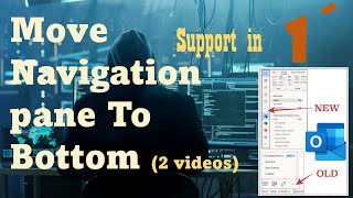 How to Move Outlook Navigation Pane From Left Side to Bottom Video 1 [upl. by Daahsar913]