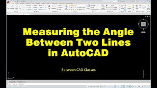 Measuring Angles in AutoCAD [upl. by Ijar123]