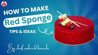 How to make Red Sponge at Home  Red sponge tips amp ideas by Chef Waheed [upl. by Sieber]