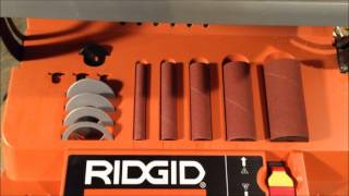 RIDGID Oscillating Edge  Belt Spindle Sander Details amp Review [upl. by Vincentia770]