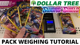 Pokemon Sword and Shield Dollar Tree Pack Weighing Tutorial [upl. by Annai]