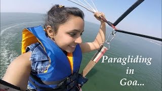 Parasailing in Goa by Varsha Tripathi  What Happened in Goa Varsha VLogs [upl. by Raviv]