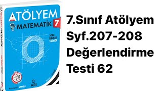 7SINIF ATÖLYEM S207208 DEĞERLENDİRME TESTİ 62 [upl. by Inneg]