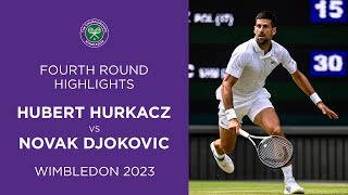 Novak Djokovic vs Hubert Hurkacz Fourth Round Highlights  Wimbledon 2023 [upl. by Newell]