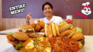 ENTIRE JOLLIBEE SINGAPORE FULL MENU CHALLENGE  Massive Mukbang with NEW Jolliburger [upl. by Andrey]