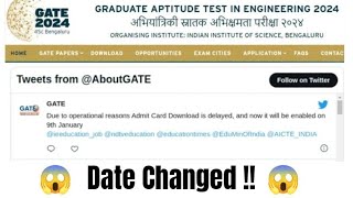 GATE 2024 Admit Card Live Updates IIT GATE hall ticket release postponed to 9 January [upl. by Vincelette62]