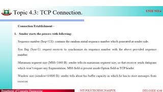 Topic 4 3 TCP CONNECTION [upl. by Berkeley211]