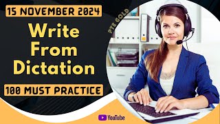 PTE Write From Dictation  NOVEMBER 2024  MUST PRACTICE [upl. by Christian]