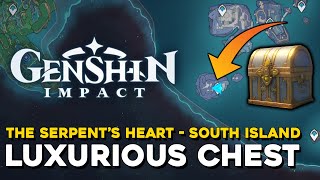 Genshin Impact The Serpents Heart South Island Luxurious Chest Location Hidden Luxurious Chest [upl. by Neyrb]