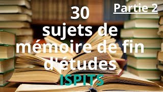 Thèmes de mémoire de fin détudes pour les étudiants en soins infirmiers quot PFE quot partie 2 [upl. by Eirahs]