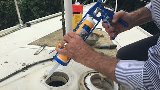 Fixing a leaky deck vent – how to use Sikaflex to reseal it [upl. by Chloras]