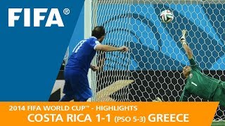 Costa Rica v Greece  2014 FIFA World Cup  Match Highlights [upl. by Wootten]