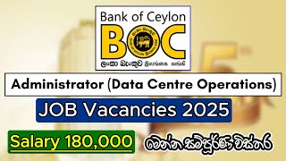 BOC Job Vacancies I Government Job Vacancies in Sri Lanka I Job Sinhala 2024 [upl. by Eiddal]