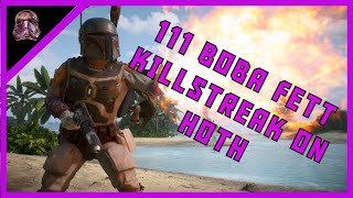 Star Wars Battlefront II 111 Boba Fett Killstreak Hoth  Galactic Assault [upl. by Atekan]