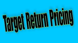 TARGET RETURN PRICINGPRICING STRATEGYPRINCIPLES OF MARKETING [upl. by Alemrac650]