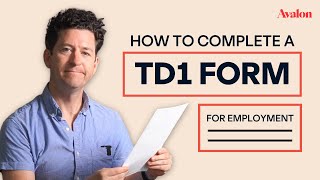 How to Complete a Federal TD1 Form [upl. by Reine]