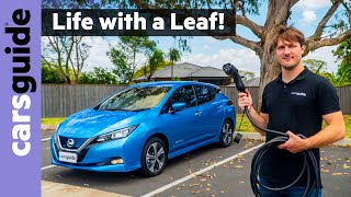 2022 Nissan Leaf electric car review Leaf e longterm test  range charging driving [upl. by Yrallih]