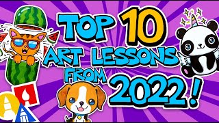 Top 10 How To Draw Art Lessons From 2022  Art For Kids Hub [upl. by Naggem]