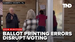 Voting in Pennsylvania county disrupted by ballot printing errors [upl. by Airalednac]