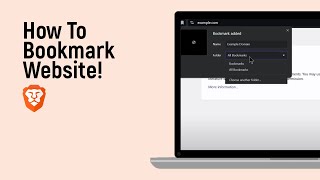 How to Bookmark Website on BraveBrowser easy [upl. by Aleakcim613]