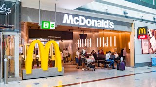 DUBAI AIRPORT TERMINAL 3  DUTY FREE DUBAI  MCDONALDS FOOD COURT  2024 [upl. by Notyrb]