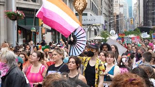 The end of Pride Month I witnessed Dyke March in NYC [upl. by Tteragram631]