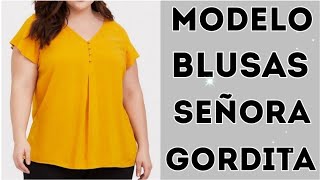 50 MODELOS DE BLUSAS DE SEÑORAS GORDITAS 2024 quot BLUSEN DE MODA [upl. by Anitserp]