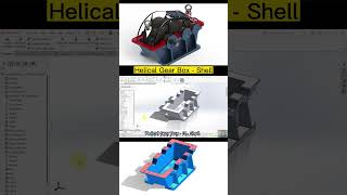 Helical Gear Box  01 Shell Project 03 Design by Solidworks  Short Summary [upl. by Ahsinar]