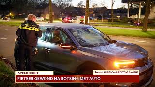 Fietser gewond na botsing met auto [upl. by Shaffert]