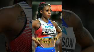 ShaCarri Richardson wins 100m silver in Olympic debut at Paris 2024shorts running sports usa [upl. by Eidolem255]