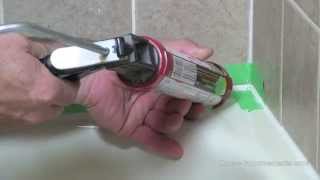 How To Remove And Apply Silicone To A Bathtub [upl. by Aicilak]