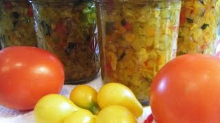 Homestead Series  How to Can Pickled Vegetable Relish ChowChow [upl. by Nnylrac]