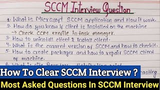 SCCM Top 15 Interview Questions amp Answers  SCCM Interview Questions  Most Asked SCCM Questions [upl. by Schaefer]