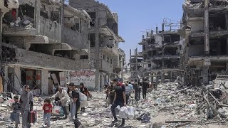 Gaza sfollati tornano a Jabalia dopo ritiro dellIdf il 70 della città è in macerie [upl. by Terrijo]