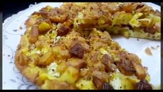 PATATESLİ OMLET YUMURTA PRATİK TARİFLER [upl. by Enier]