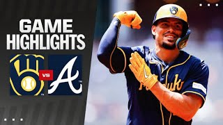 Brewers vs Braves Game Highlights 8824  MLB Highlights [upl. by Dorman]