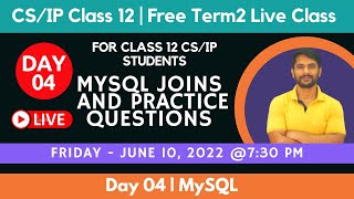 Free Live Class  Day 04  Python Class 12  MySQL [upl. by Onihc224]