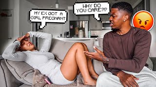 MY EX GOT ANOTHER GIRL PREGNANT PRANK ON BOYFRIEND must watch [upl. by Nahallac925]