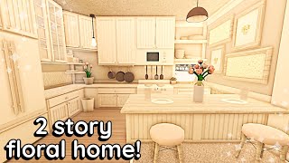 Decorating My Floral Bloxburg House Interior Part 2 [upl. by Schindler711]